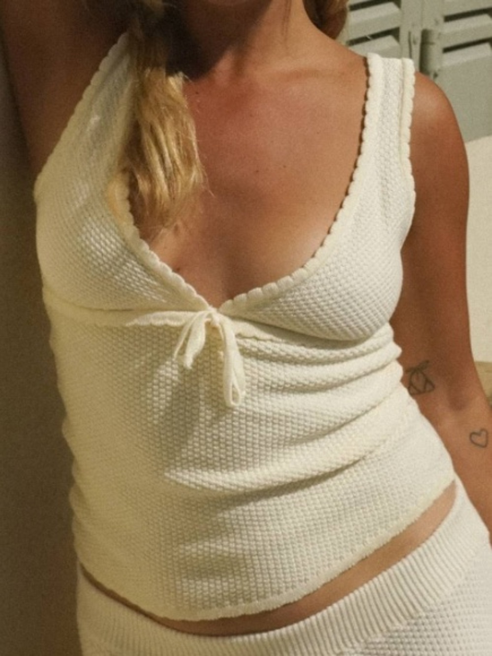 Djerf Avenue Amorini Tank Top - Cream